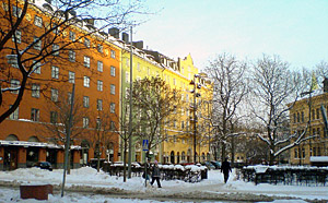 Greta Garbos torg. Katarina Södra skola t h